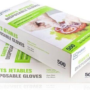 🧤 Family Essentials 500-Piece Disposable Gloves – Only $3 Each! 🧤